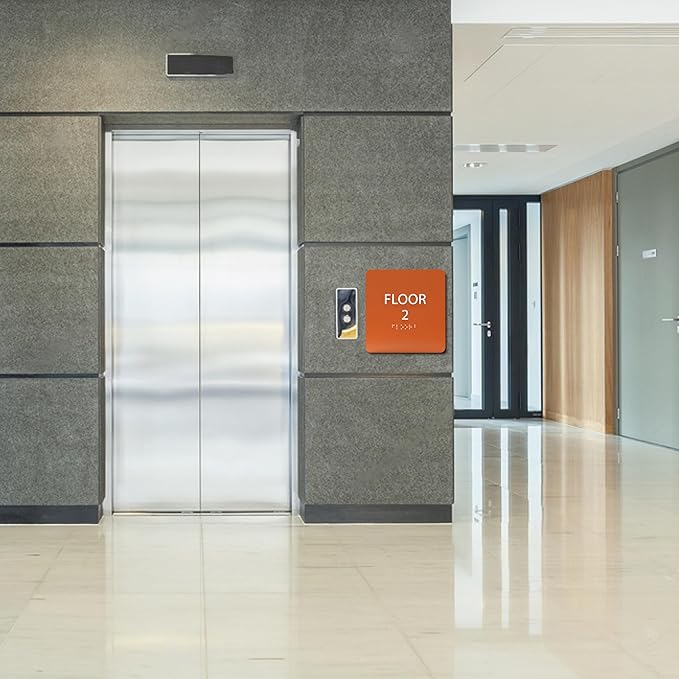Deep Violet ADA Floor 2 Sign - Image 5