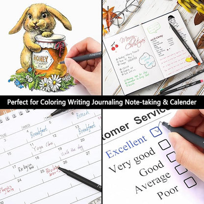 Tebik 80 Pack Planner Colored Pens, 72 Colors Drawing Pens - Image 6