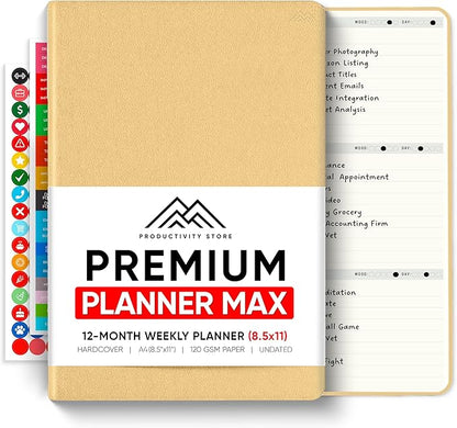 Undated, 2026 Planner, 8.5" x 11" by PRODUCTIVITYSTORE