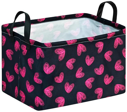 FUULOXE Rectangular Valentines Basket Storage Bin by Unknown