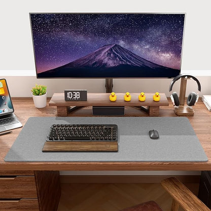 Auhoahsil Felt Desk Mat, Minimalist Large Mouse Pad XXL 35.5 x 15.7 in - Image 7