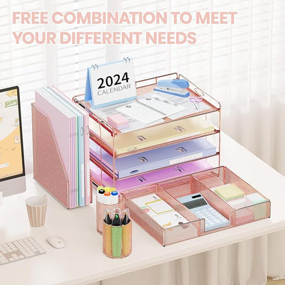 OPNICE Desk Organizer, 4-Tier Desktop File Organizer - Image 5