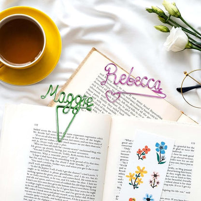 LOFART Custom Bookmarks Personalized Wire Name Bookmark Metal Wire Name Page - Image 2