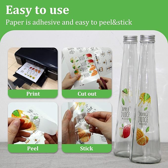 MECOLOUR Clear Sticker Paper Printable Vinyl - Image 3