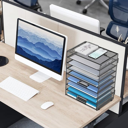 DALTACK 9-Tier Paper Letter Tray Desk Organizer - Image 2