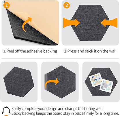 12'' Large Hexagon Cork-Bulletin Boards - Image 4