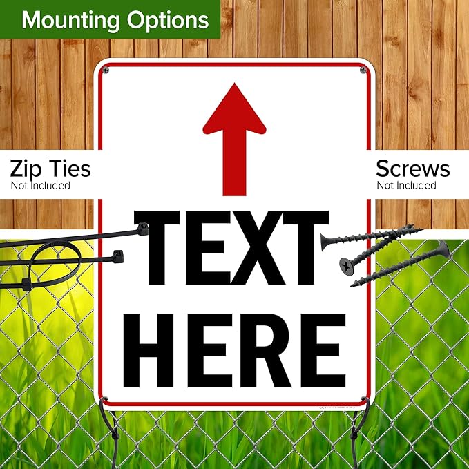 Custom Arrow, Custom Directional Sign, Up Arrow, 24x30 Inches, 55 mil thick - Image 5