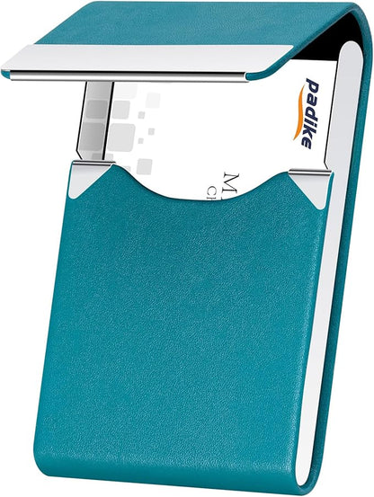 Padike Professional Business Card Holder PU Leather Business Card Case Name by padike