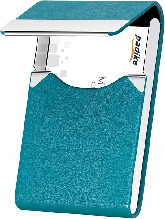 Padike Professional Business Card Holder PU Leather Business Card Case Name by padike