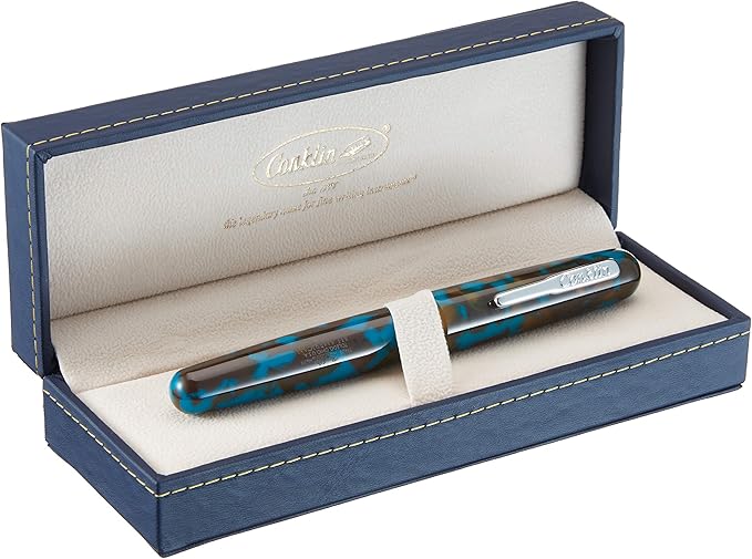 Conklin All American Fountain Pen in Southwest Turquoise – Stub Nib, Artistic - Image 3