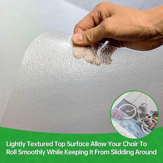 100pointONE Office Chair Mat for Hardwood Floors, Easy Glide Floor Mat for - Image 4