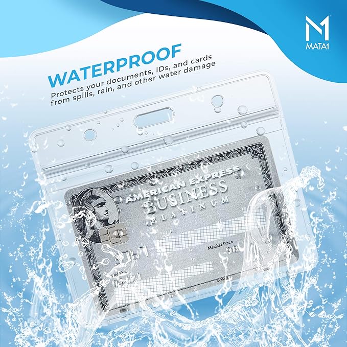 Mata1-USA Plastic Card Holder, Horizontal Badge Holder - Image 4