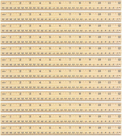 eBoot 12 Pack Wood Ruler Student Rulers Wooden School Rulers Office Ruler - Image 5