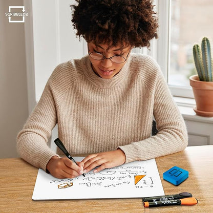 Scribbledo White Board Dry Erase Board 11" x14” Mini Double Sided Personal - Image 4