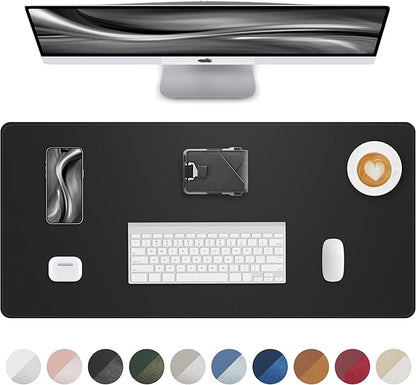 Leather Desk Pad Protector, Desk Mat, Large Mouse Pad, Non-Slip Desk Pad by AFIING