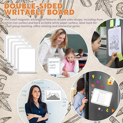 Outus 10 Pcs Dry Erase Mini White Boards Bulk 8.5 x 11'' Small Magnetic - Image 5