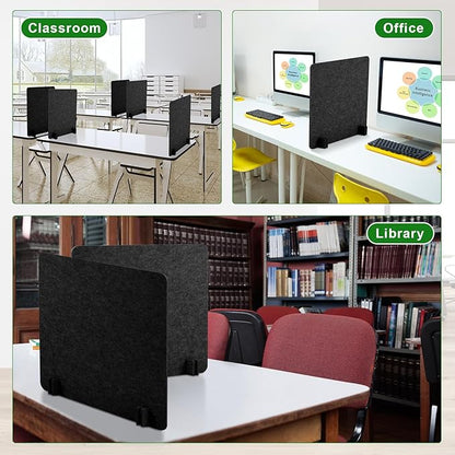 Kisston 6 Pack Acoustic Desk Divider Desk Partition 24 x 24" Stand Up - Image 6