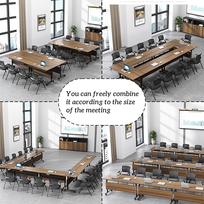 Foldable Conference Table, Modern Mobile Meeting Table - Image 9