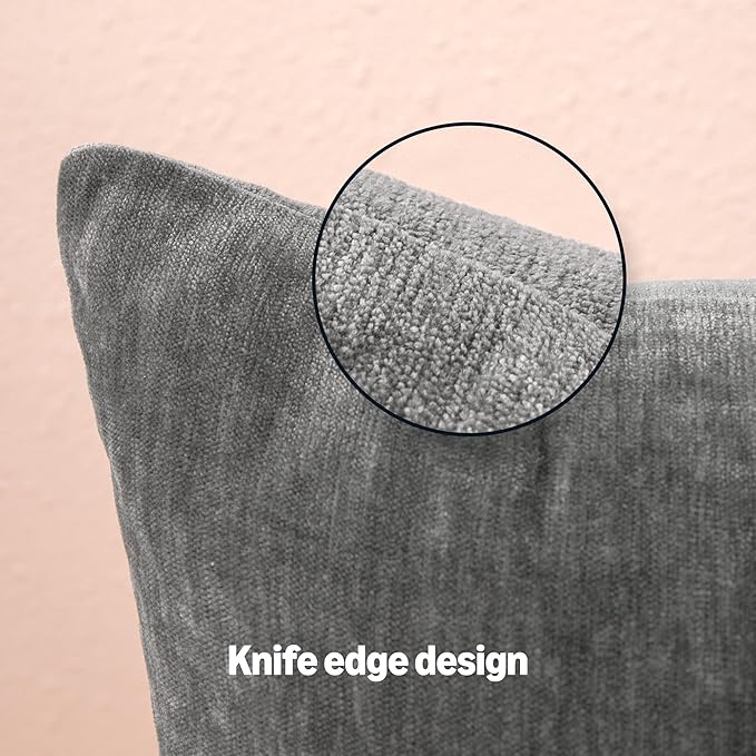 Amazon Basics Chenille Throw Pillow Covers, Home Decor Lumbar Cushion Cover - Image 4