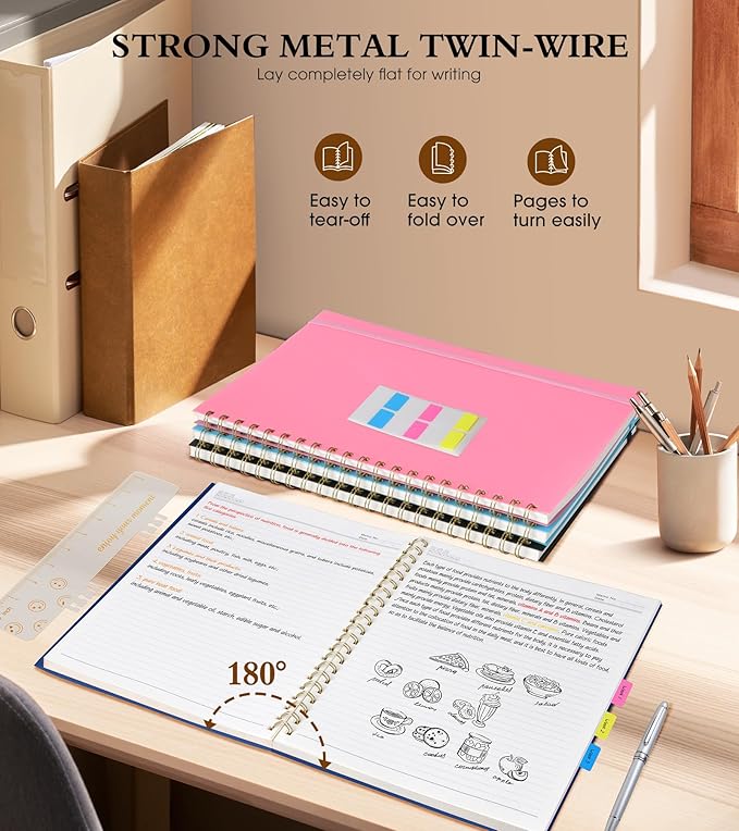 Spiral Notebook Journal 8.5” x 11”, A4 Large Notebooks - Image 6