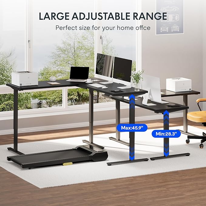 FLEXISPOT L Shaped Standing Desk, 63 x 47 Inch Electric Height Adjustable - Image 8