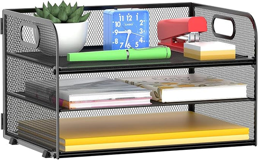 MINDEPOT 3 Tier Paper Organizer Tray by MINDEPOT