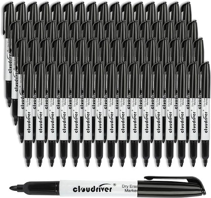 cloudriver Dry Erase Markers 128 Pack, Fine Tip, Low Odor, Bulk Dry Erase Marker by cloudriver