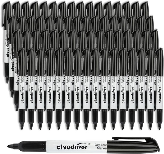 cloudriver Dry Erase Markers 128 Pack, Fine Tip, Low Odor, Bulk Dry Erase Marker by cloudriver