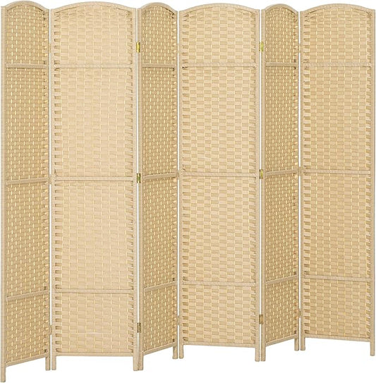 HOMCOM Room Divider, 6 Panel Folding Privacy Screen, 5.6' Tall Freestanding by HOMCOM