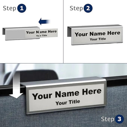 4-Pack 8.5" x 2.5" Cubicle Partition Name Tag - Image 2