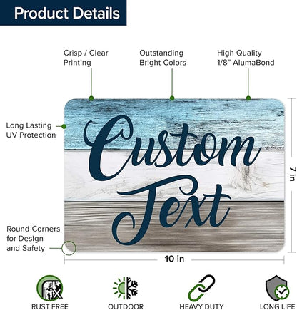 Custom Sign, Custom Street Sign, 11 Font Colors, 13 Font Styles, 4 Hole Options - Image 6