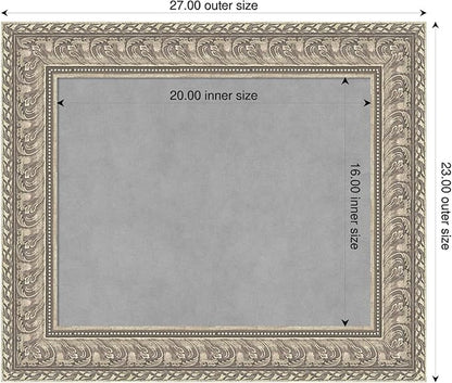 Amanti Art Silver Framed Magnetic Board 23x27 Small Vision Board - Image 2