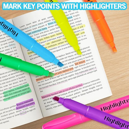 Highlighters, Chisel Tip Dry-Quickly Highlighter Markers, Office Classroom Must - Image 4