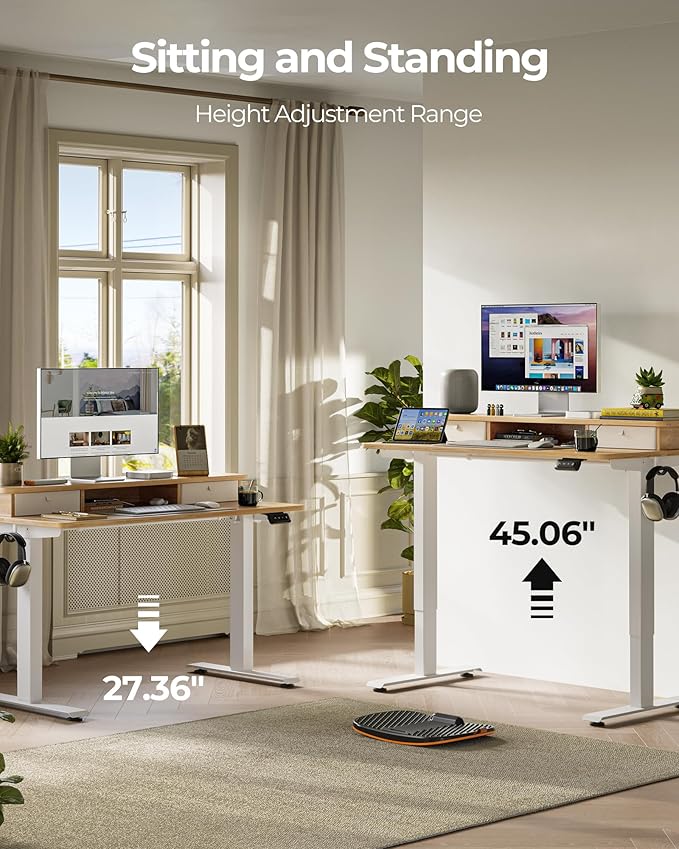 FEZIBO 60 x 24 Inch Height Adjustable Electric Standing Desk - Image 5