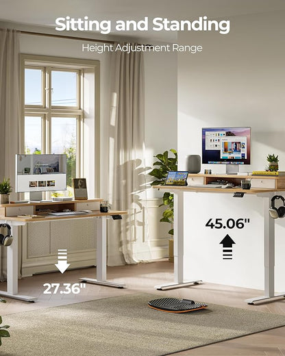 FEZIBO 60 x 24 Inch Height Adjustable Electric Standing Desk - Image 5