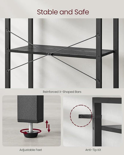VASAGLE 5-Tier Bookshelf, Bookcase - Image 5