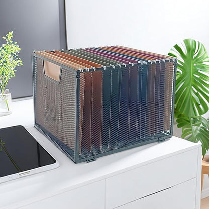 SREGGSIY 2 Pack Metal File Baskets, Hanging File Folder Organizer, Office File - Image 5