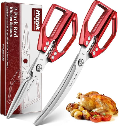 HUUSK Kitchen Scissors Set Red by HuuskKnife