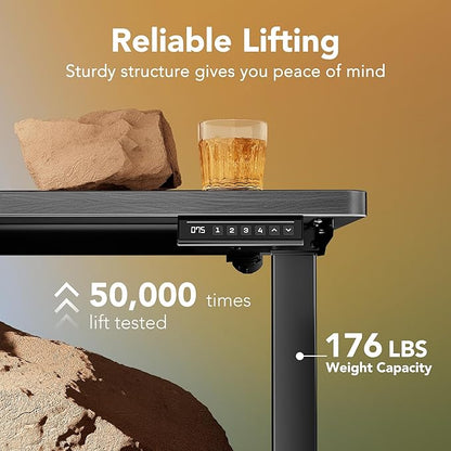 HUANUO Electric Standing Desk, 4 Memory Height Settings, Sit to Stand Up Desk - Image 4
