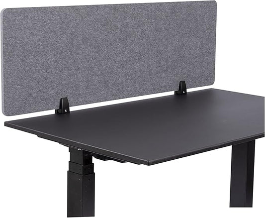Stand Up Desk Store ReFocus Raw Clamp-On Acoustic Desk Divider Mounted Privacy by SStandUpDeskStore