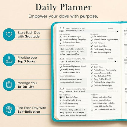 Mantra Planner 2026 Planner, Daily Journal & Gratitude Journal All-In-One - Image 4