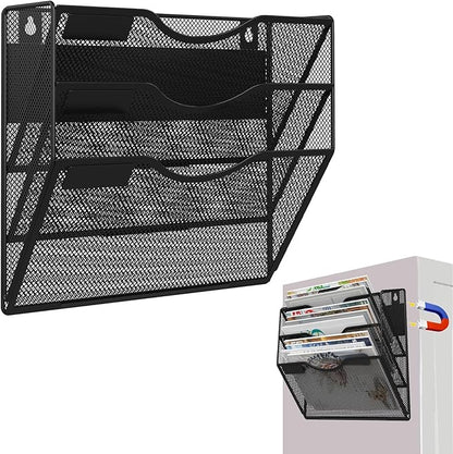 LQPAFZ 3-Tier Magnetic File Holder, No Drilling Installation File Cabinet by LQPAFZ