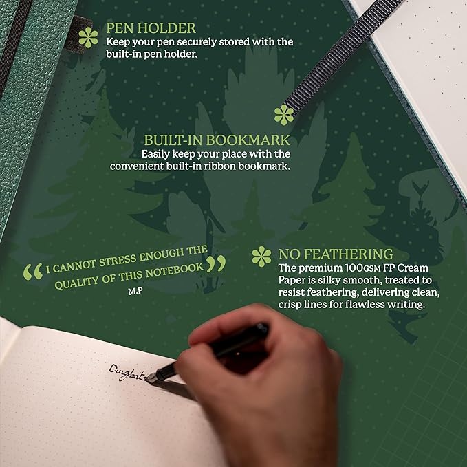 Dingbats* - Wildlife Lined Extra Large A4 Notebook - PU Leather Hardcover - Image 3
