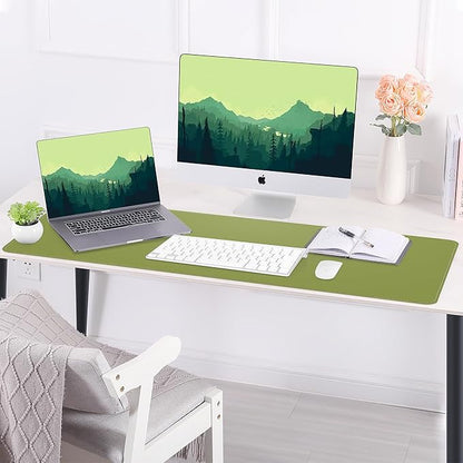 Leather Desk pad Protector, Large Desk mat - Image 7
