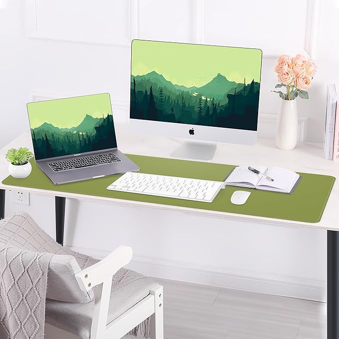 Leather Desk pad Protector, Large Desk mat - Image 5