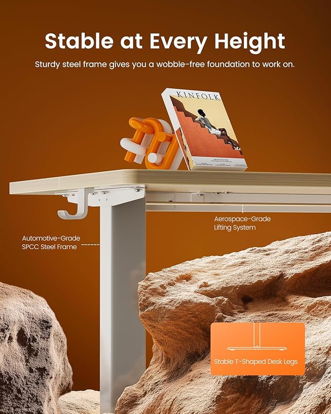 Ergear ErGear Height Adjustable Electric Standing Desk, 55 x 28 Inches Sit - Image 5