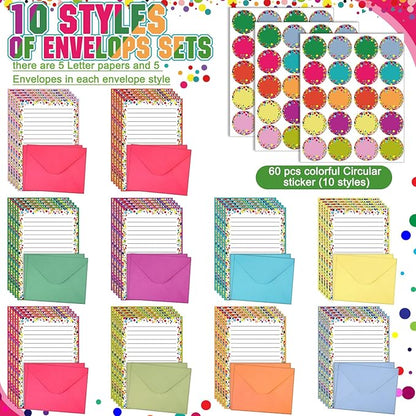 TaoBary 160 Pcs Stationery Paper Set 50 Double Sided Stationery Papers - Image 5