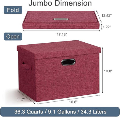 Graciadeco Large 17" 36 Quart Collapsible Stackable Storage Bins - Image 2