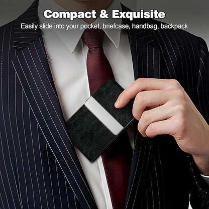 DMFLY Business Card Holder for Women or Men, Business Card Case - Image 5
