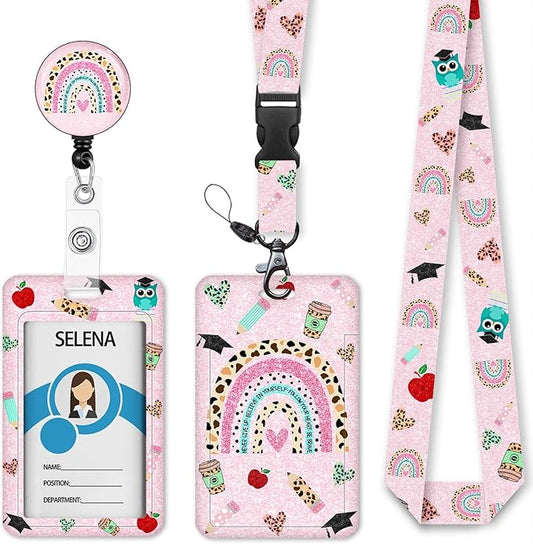 Teacher Life Lanyards for ID Badges Name Tags ID Card Holder, ID Badge Holder by Mcapirivo